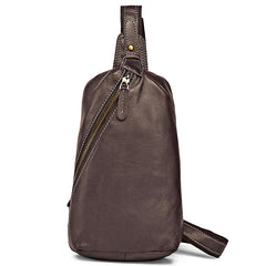 Leather Mens Cool Sling Bag Crossbody Bag Chest Bag for men