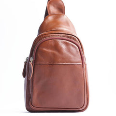 Leather Mens Cool Sling Bag Crossbody Bag Chest Bag for men - imessengerbags