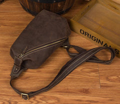 Leather Mens Cool Sling Bag Crossbody Bag Chest Bag for men - imessengerbags
