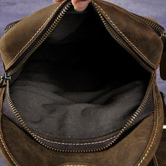 Leather Mens Cool Sling Bag Crossbody Bag Chest Bag for men