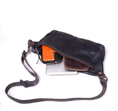 Leather Mens Cool Sling Bag Crossbody Bag Chest Bag for men