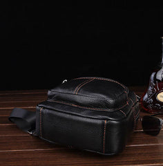 Leather Mens Cool Sling Bag Crossbody Bag Chest Bag for men