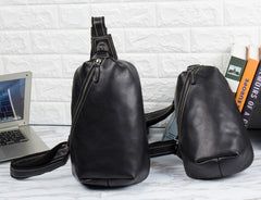 Leather Mens Cool Sling Bag Crossbody Bag Chest Bag for men - imessengerbags