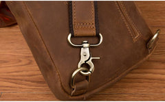 Leather Mens Cool Sling Bag Crossbody Bag Chest Bag for men