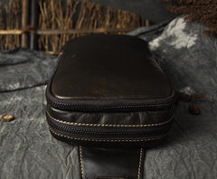 Leather Mens Cool Sling Bag Crossbody Bag Chest Bag for men