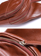 Leather Mens Cool Sling Bag Crossbody Bag Chest Bag for men - imessengerbags