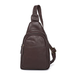 Leather Mens Cool Sling Bag Crossbody Bag Chest Bag for men - imessengerbags