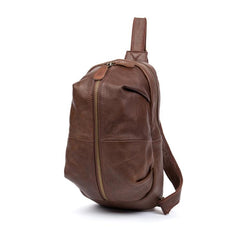Leather Mens Cool Sling Bag Crossbody Bag Chest Bag for men - imessengerbags