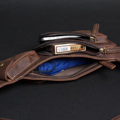 Leather Mens Cool Sling Bag Crossbody Bag Chest Bag for men - imessengerbags