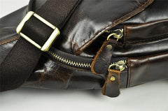 Leather Mens Cool Sling Bag Crossbody Bag Chest Bag for men - imessengerbags