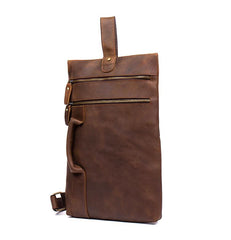Leather Mens Cool Sling Bag Crossbody Bag Chest Bag for men - imessengerbags