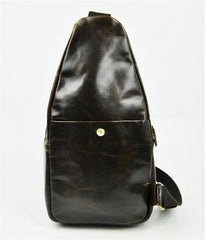 Leather Mens Cool Sling Bag Crossbody Bag Chest Bag for men - imessengerbags