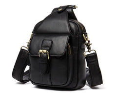Leather Mens Cool Sling Bag Crossbody Bag Chest Bag for men - imessengerbags