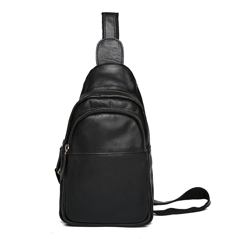 Leather Mens Cool Sling Bag Crossbody Bag Chest Bag for men - imessengerbags