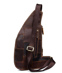 Leather Mens Cool Sling Bag Crossbody Bag Chest Bag for men