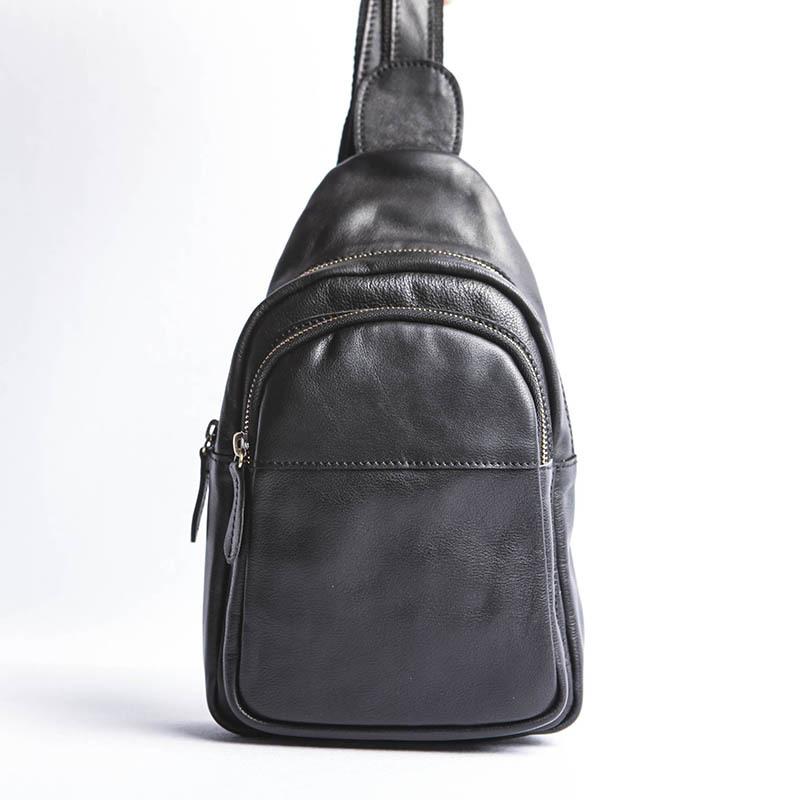 Leather Mens Cool Sling Bag Crossbody Bag Chest Bag for men - imessengerbags