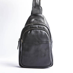Leather Mens Cool Sling Bag Crossbody Bag Chest Bag for men - imessengerbags