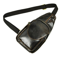 Leather Mens Cool Sling Bag Crossbody Bag Chest Bag for men - imessengerbags