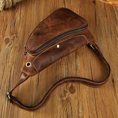 Leather Mens Cool Sling Bag Crossbody Bag Chest Bag for men - imessengerbags