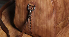 Leather Mens Cool Small Weekender Bag Travel Bag for Men