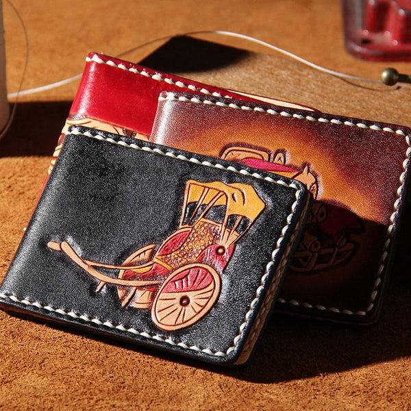 Leather Mens Driver License Wallet Men Small Wallets Slim for Men - imessengerbags