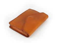 Leather Mens Envelope Front Pocket Wallet Card Wallet Cool Small Change Wallet for Men