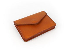 Leather Mens Envelope Front Pocket Wallet Card Wallet Cool Small Change Wallet for Men