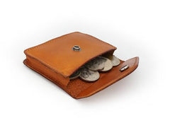 Leather Mens Envelope Front Pocket Wallet Card Wallet Cool Small Change Wallet for Men