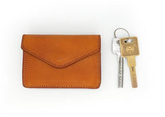 Leather Mens Envelope Front Pocket Wallet Card Wallet Cool Small Change Wallet for Men