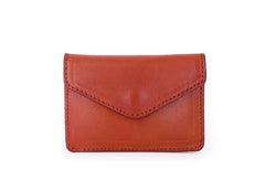 Leather Mens Envelope Front Pocket Wallet Card Wallet Cool Small Change Wallet for Men