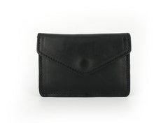 Leather Mens Envelope Front Pocket Wallet Card Wallet Cool Small Change Wallet for Men