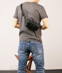 Leather Mens FANNY PACK MENS WAIST BAG HIP PACK BELT BAG FOR MEN