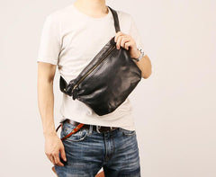 Leather Mens FANNY PACK MENS WAIST BAG HIP PACK BELT BAG FOR MEN