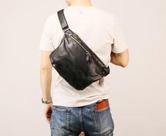 Leather Mens FANNY PACK MENS WAIST BAG HIP PACK BELT BAG FOR MEN