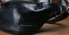 Black leather belt bag Black Leather FANNY PACK for Men black leather crossbody fanny pack 