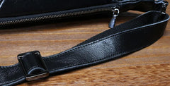 black leather crossbody fanny pack Black leather belt bag