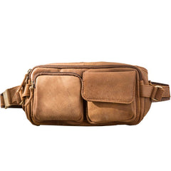 Leather Mens FANNY PACK MENS WAIST BAG HIP PACK BELT BAG FOR MEN - imessengerbags