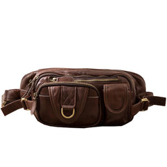 Leather Mens FANNY PACK MENS WAIST BAG HIP PACK BELT BAG FOR MEN - imessengerbags