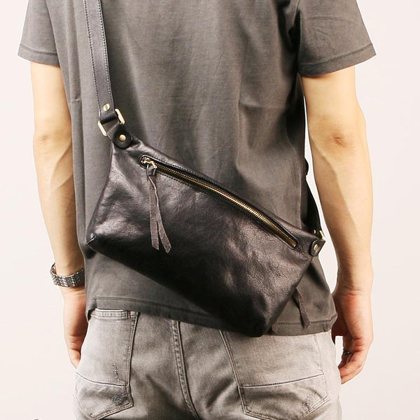 Leather Mens FANNY PACK MENS WAIST BAG HIP PACK BELT BAG FOR MEN - imessengerbags