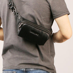 Leather Mens FANNY PACK MENS WAIST BAG HIP PACK BELT BAG FOR MEN