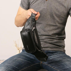 Leather Mens FANNY PACK MENS WAIST BAG HIP PACK BELT BAG FOR MEN - imessengerbags