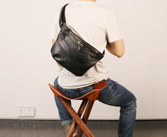 Leather Mens FANNY PACK MENS WAIST BAG HIP PACK BELT BAG FOR MEN