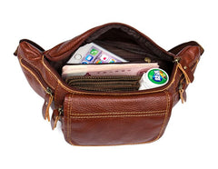 Leather Mens Fanny Pack Waist Bag Hip Pack Belt Bag Bumbag for Men - imessengerbags