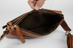 Leather Mens Fanny Pack Waist Bag Hip Pack Belt Bag Bumbag for Men