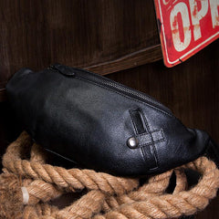 Leather Mens Fanny Pack Waist Bag Hip Pack Belt Bag Bumbag for Men - imessengerbags