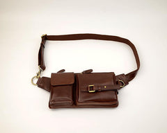 Leather Mens Fanny Pack Waist Bag Hip Pack Belt Bag Bumbag for Men