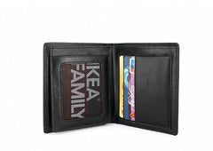 Leather Mens Slim Bifold Small Wallet Front Pocket Wallet Small Wallet for Men - imessengerbags