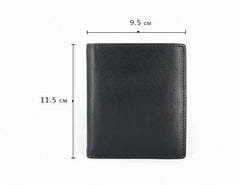 Leather Mens Slim Bifold Small Wallet Front Pocket Wallet Small Wallet for Men - imessengerbags