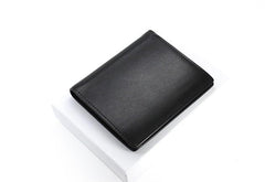 Leather Mens Slim Bifold Small Wallet Front Pocket Wallet Small Wallet for Men - imessengerbags