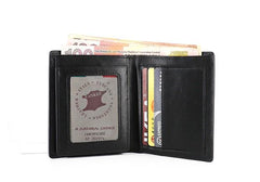 Leather Mens Slim Bifold Small Wallet Front Pocket Wallet Small Wallet for Men - imessengerbags